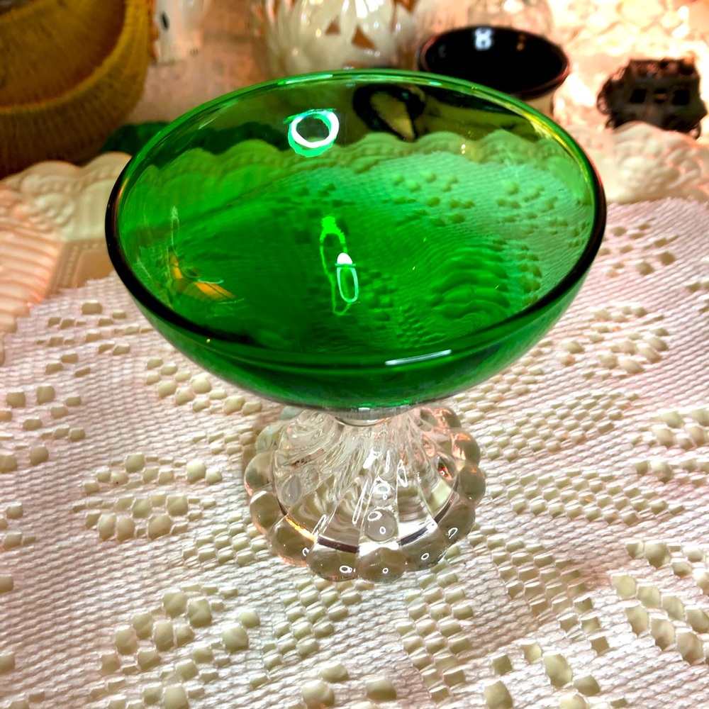 Green burple liquor cocktail glass